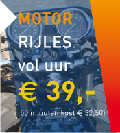 Motorrijlessen bij Rijschool van der Heide: &euro;39 voor een vollledig uur!